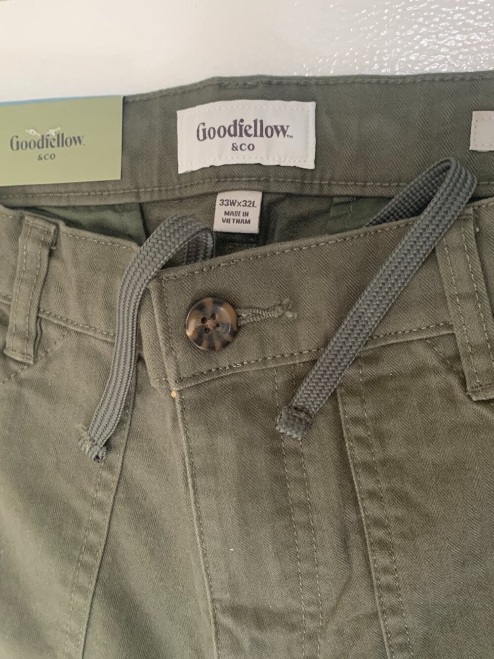 Goodfellow & Co Green Utility Cargo Pants NWT size 33x32